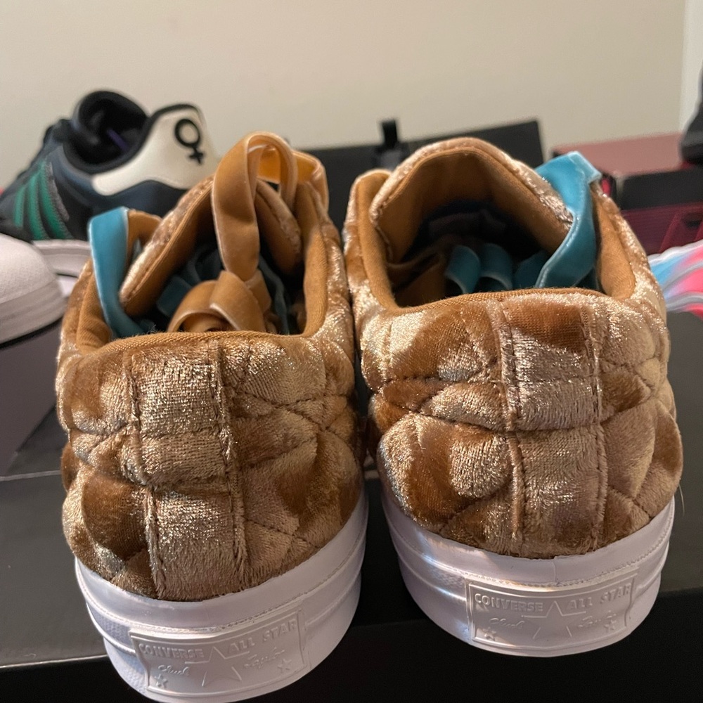 Converse Golf Le Fleur x One Star 'Quilted Velvet Brown Men Sz 10 New No Box - Picture 5 of 9